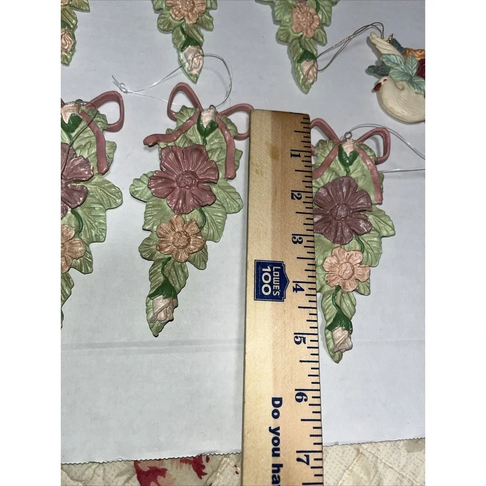 14 Homco Like‎ Christmas Ornaments/ Decor Floral , Peace Dove , Rocking Horse,